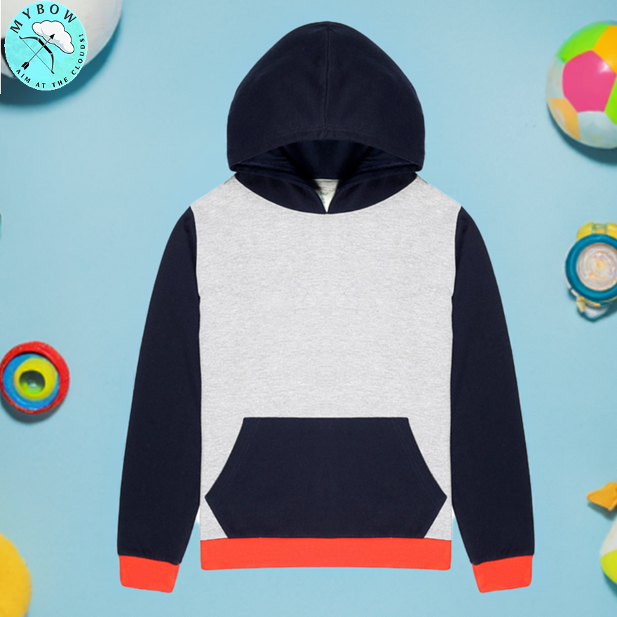 My Bow Unisex Soft Brushed Fleece Casual Basic Pullover Hooded Sweatshirt for Boys and Girls (4 to 14 Years)