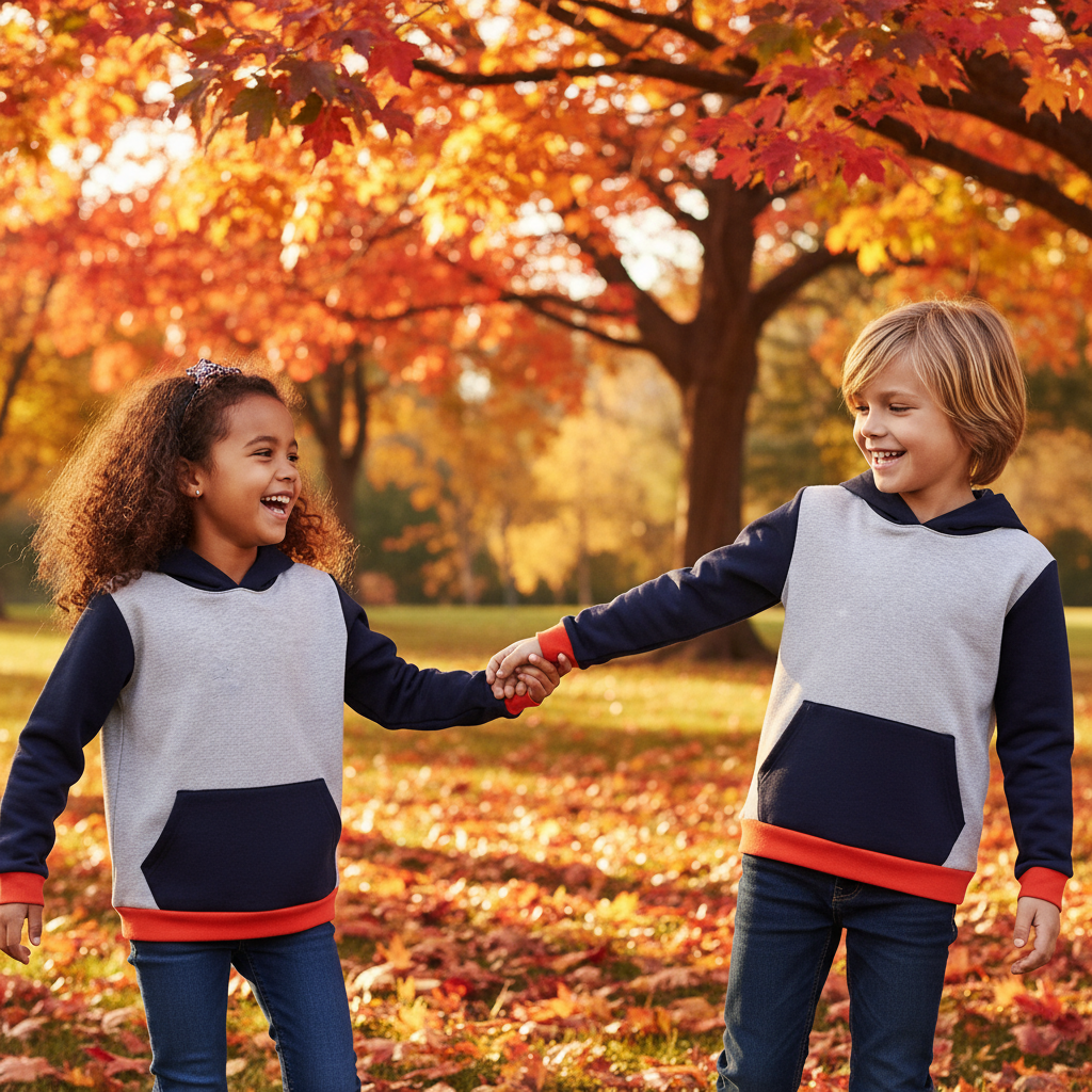 My Bow Soft Brushed Fleece Casual Basic Pullover Hooded Sweatshirt T-Shirt