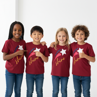 My Bow Boys Sports, Patriotic T Shirt, Cotton, Basketball Design and American Flag Theme, Dark Cyan, Dark Red, Short sleeve, Combo (Ages 4-14 Years)