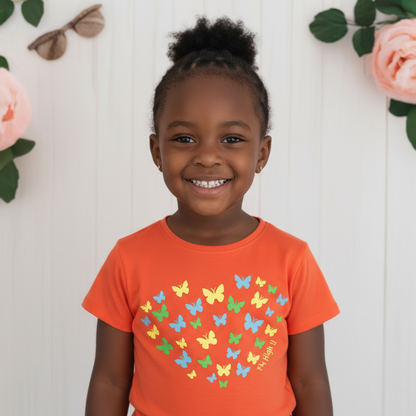 My Bow Girls Round neck Short Sleeve T-Shirts